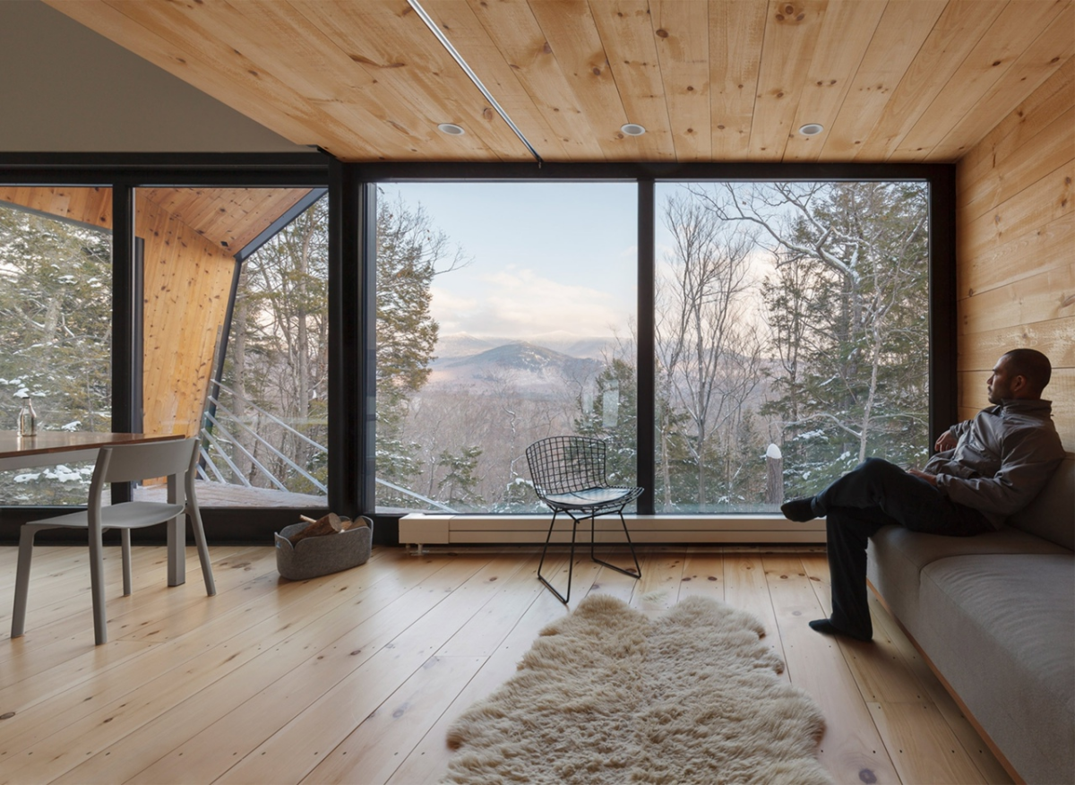 Cabin on a rock - дом на крутом склоне на территории горного хребта Уайт-Маунтинс