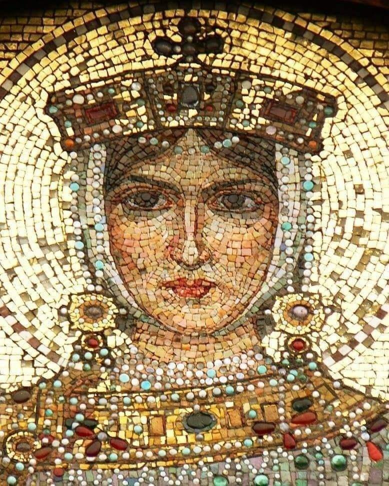 Византийская мозаика с изображением императрицы Элии Евдокии Августы