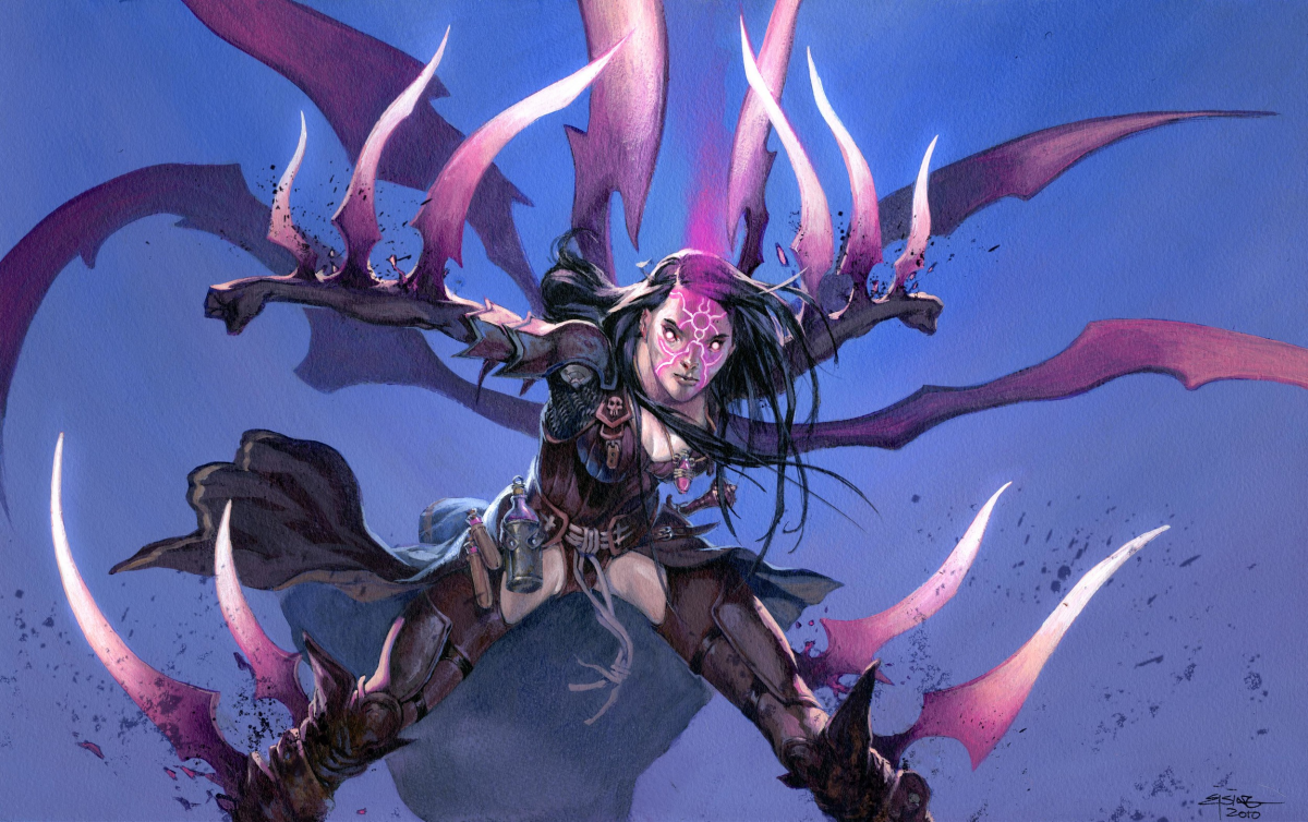 Множество красочных иллюстраций для карточной игры Magic the Gathering, создано художником Jesper Ejsing