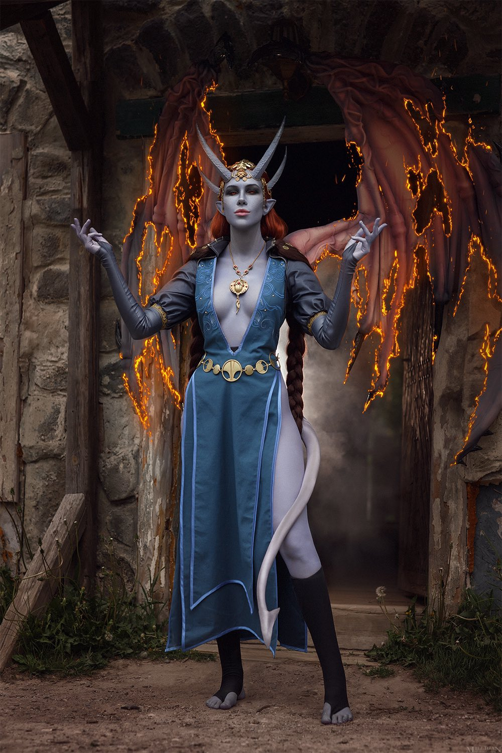 Еще один косплейный образ от Frau Haku. Полудьяволица Мизора из игры Baldur`s Gate 3
