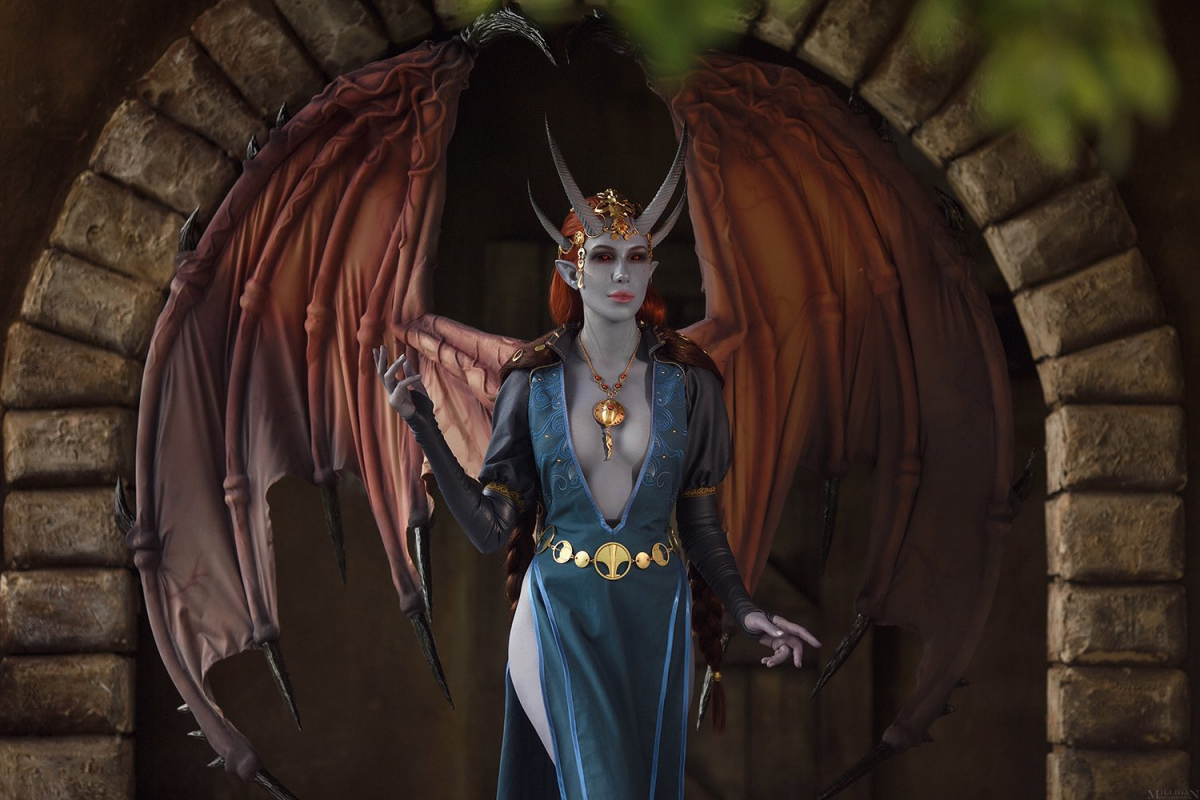 Еще один косплейный образ от Frau Haku. Полудьяволица Мизора из игры Baldur`s Gate 3