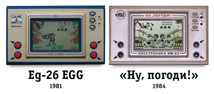 Носимые электронные  микропроцессорные игры СССР.