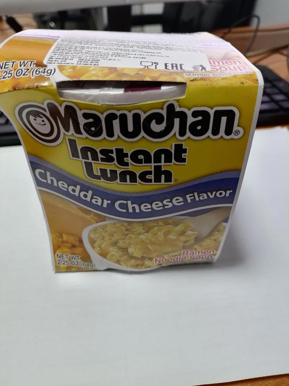 Мини-обзор американской лапши Maruchan со вкусом сыра чеддер