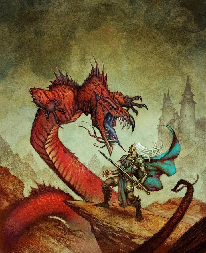 Новенькие арты к олдскульной ролевой настолке Drakar och Demoner от художника Johan Egerkrans