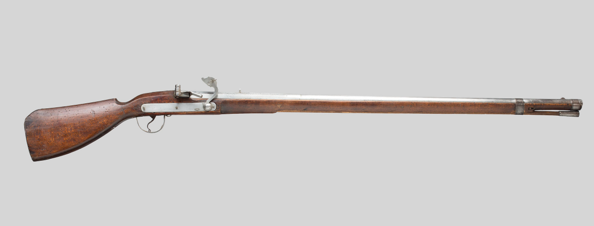 Мушкет с фитильным замком. Сделан в 1630-1670 гг.<br>