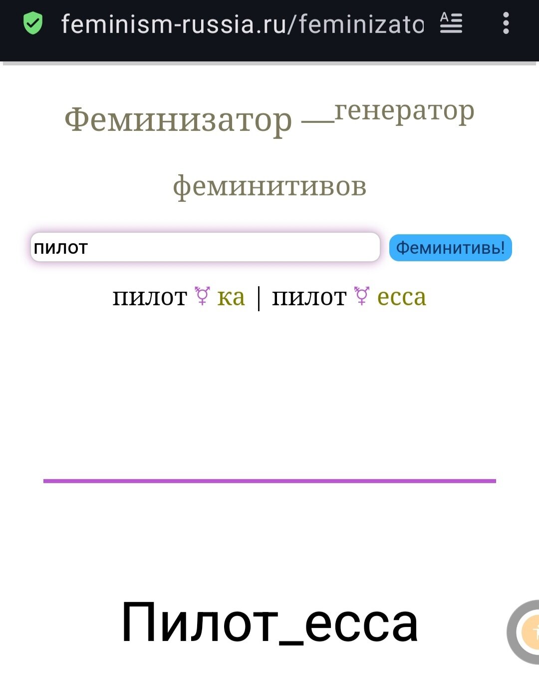 Рубрика : ВЕЛКИЙ МОГУЧИЙ РУССКИЙ ЯЗЫК + ФЕМИНИЗМ.