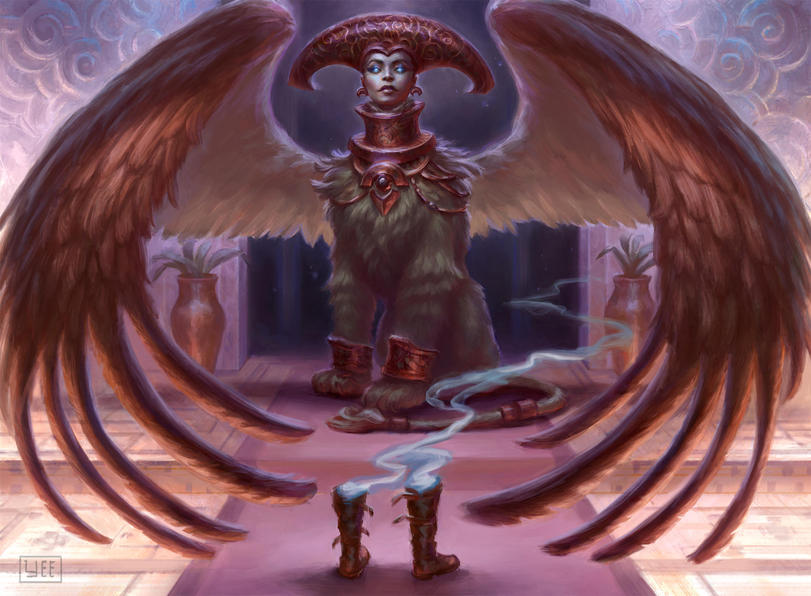 Не стоит шутить со сфинксом. Иллюстрация к Magic the Gathering Arena