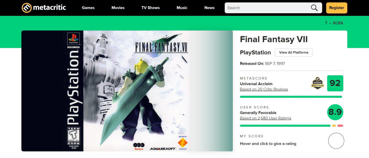 Чарующая магия Final Fantasy VII