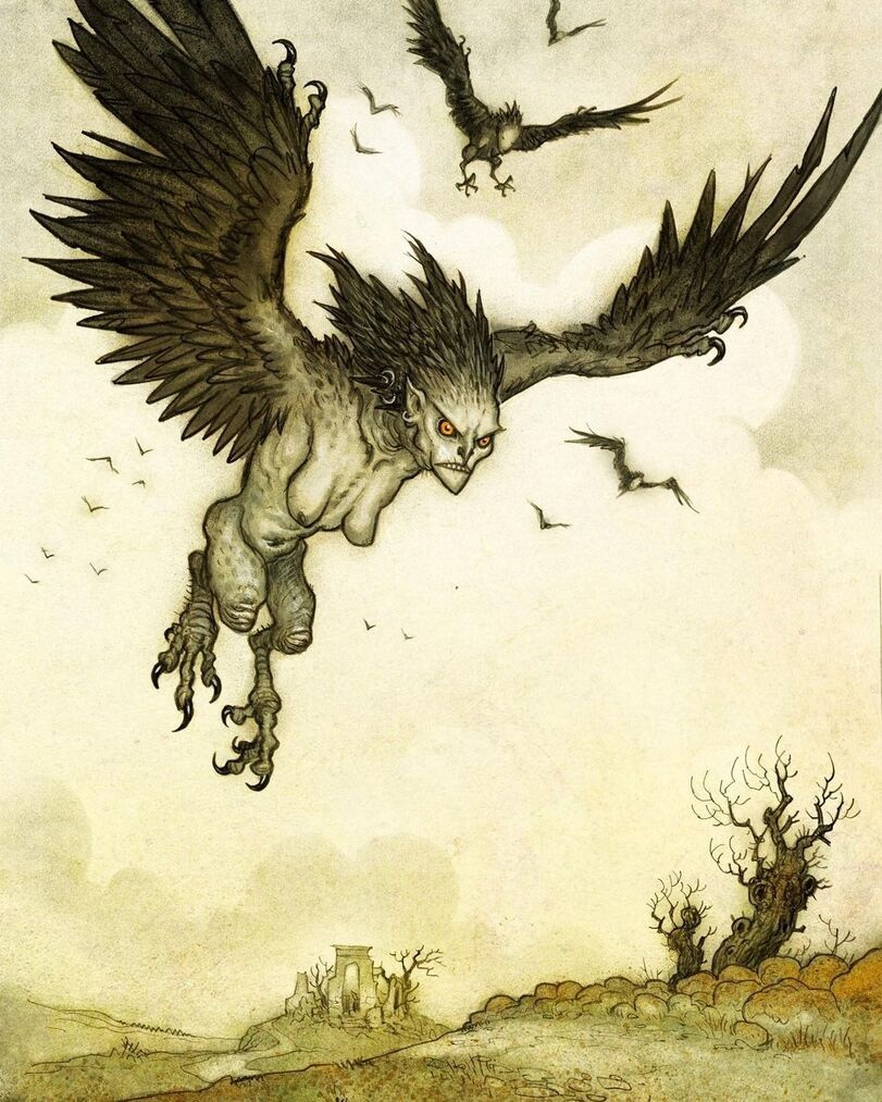Ещё один пак красивых артов к олдскульной ролевой настолке Drakar och Demoner от художника Johan Egerkrans