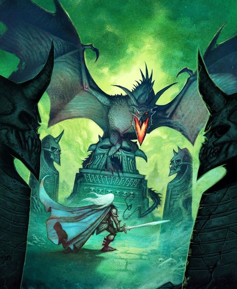 Ещё один пак красивых артов к олдскульной ролевой настолке Drakar och Demoner от художника Johan Egerkrans