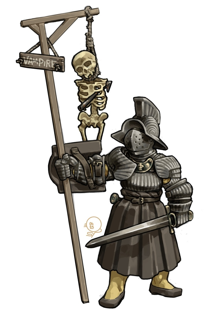 Воины Муссильона готовятся к битве с нежитью. Арт для Warhammer Fantasy от художника qsycomplainsalot