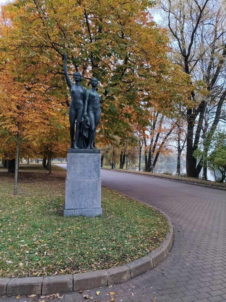 Серо, местами ярко. Осень. Скоро снег. Фото.