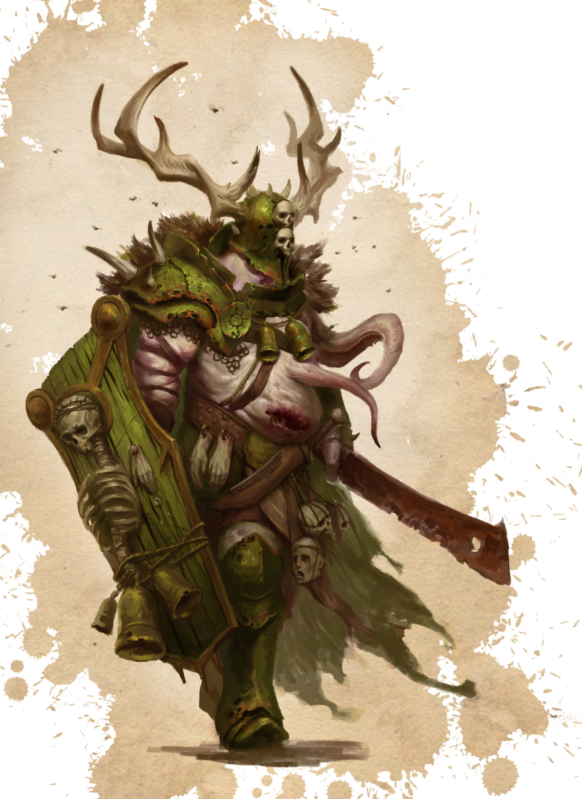 Воины Хаоса вселенной Warhammer Fantasy от художника NI Yipeng
