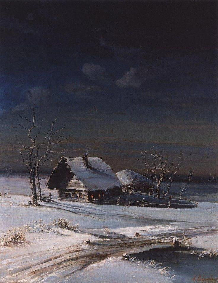 Алексей Саврасов “Зимний пейзаж”, 1871 год.