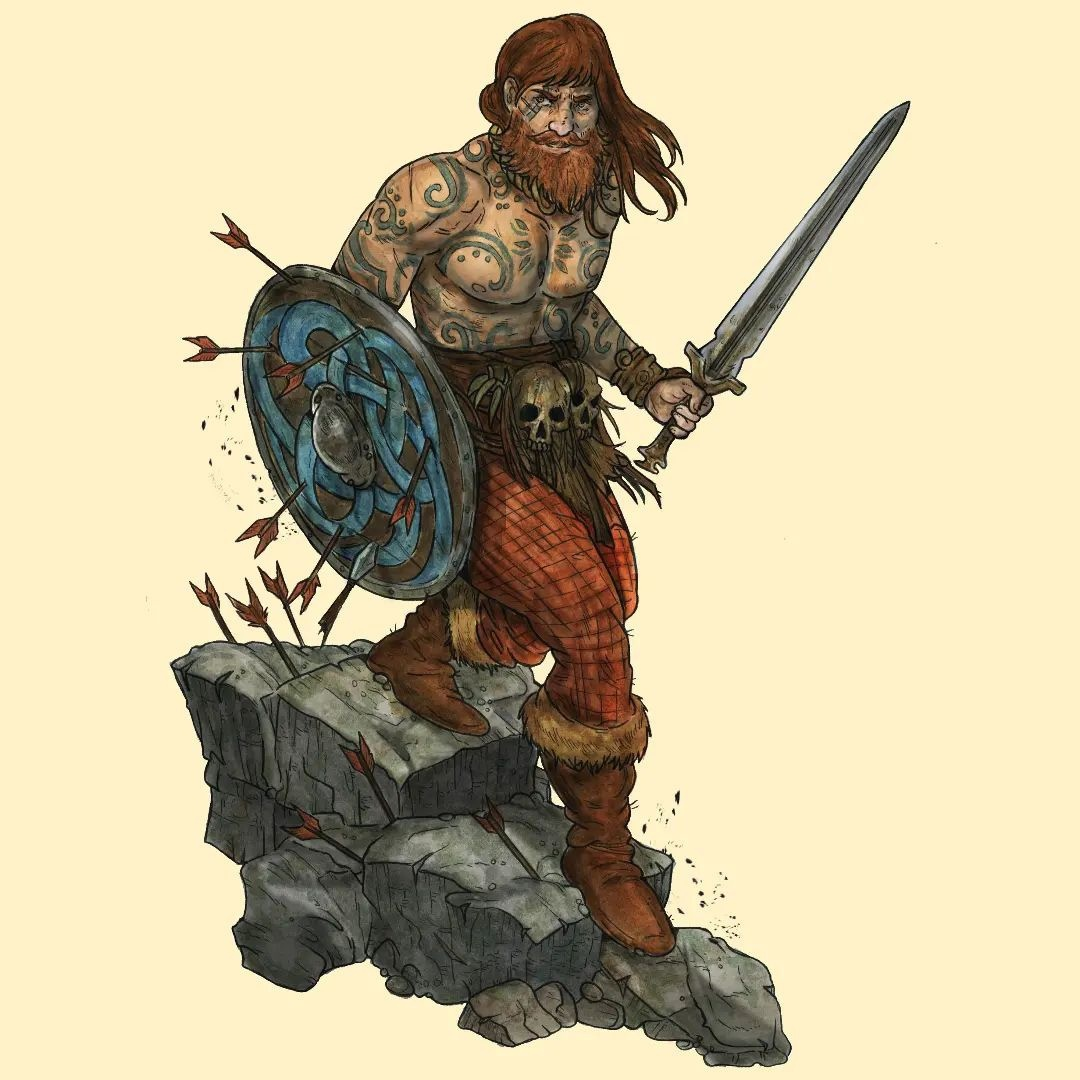Персонажи художника Moreno Paissan для Lex Arcana Britannia rpg - исторической игры, опубликованной Acheron Games