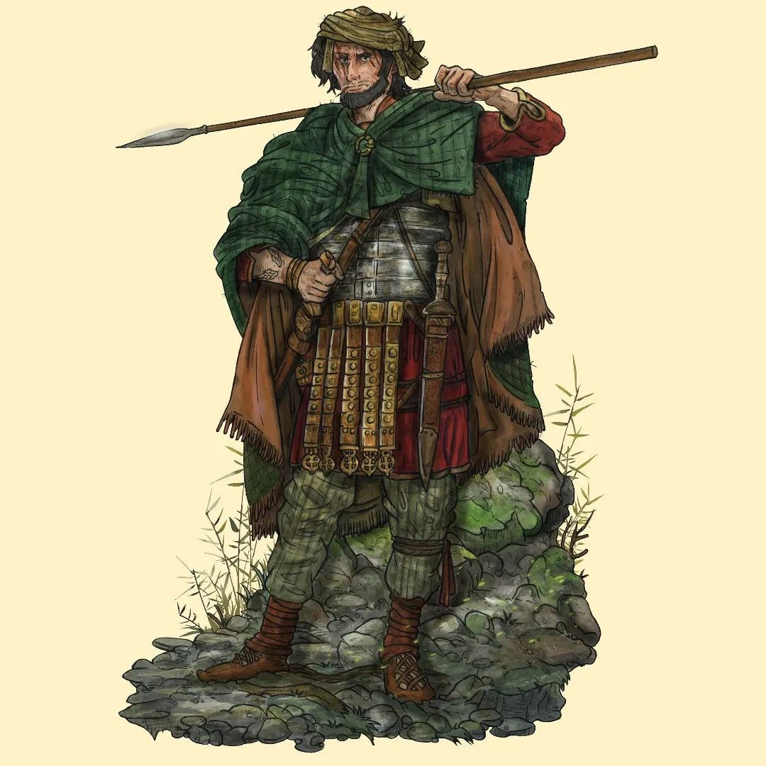 Персонажи художника Moreno Paissan для Lex Arcana Britannia rpg - исторической игры, опубликованной Acheron Games