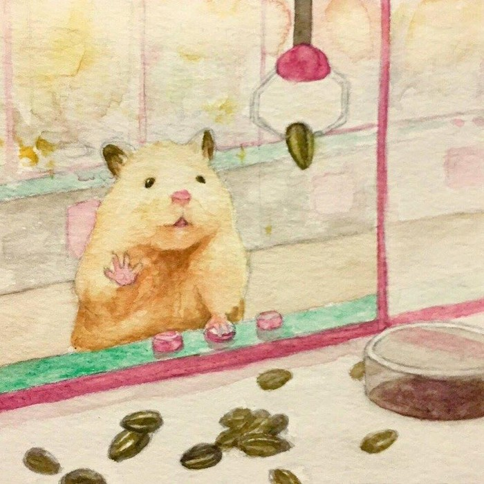 Самые милые рисунки хомяков, занятых будничными делами:)