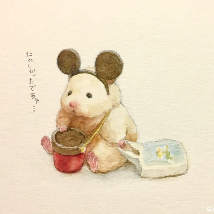 Самые милые рисунки хомяков, занятых будничными делами:)