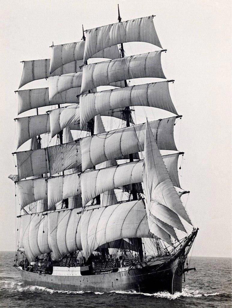 Последнее торговое парусное судно Pamir, 1949 год