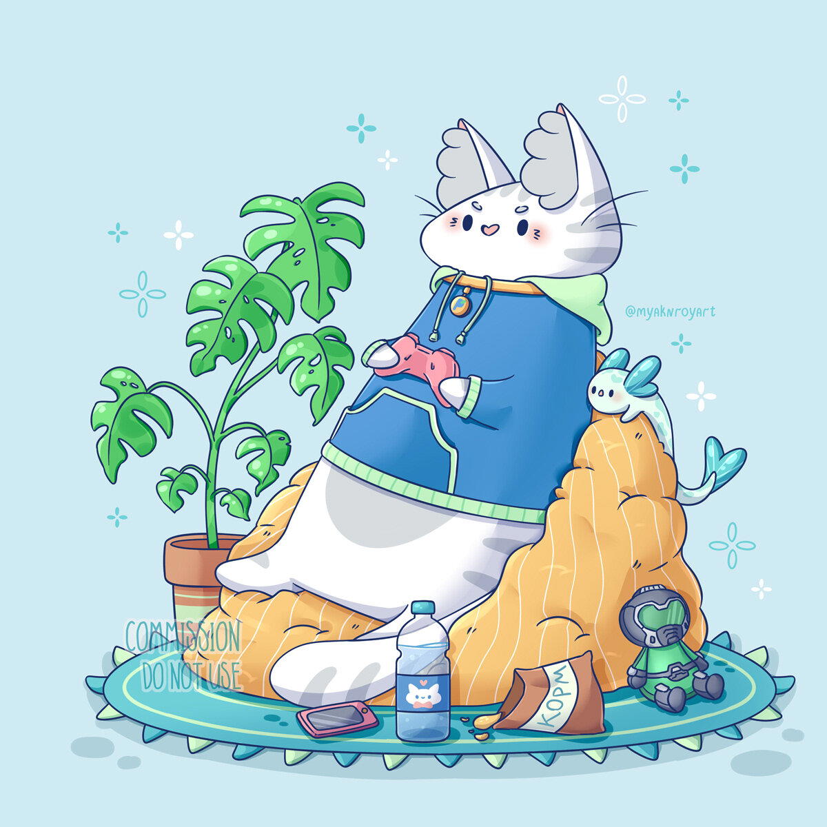 Нарисовала в своем стиле инфо-котика из Payberry :)