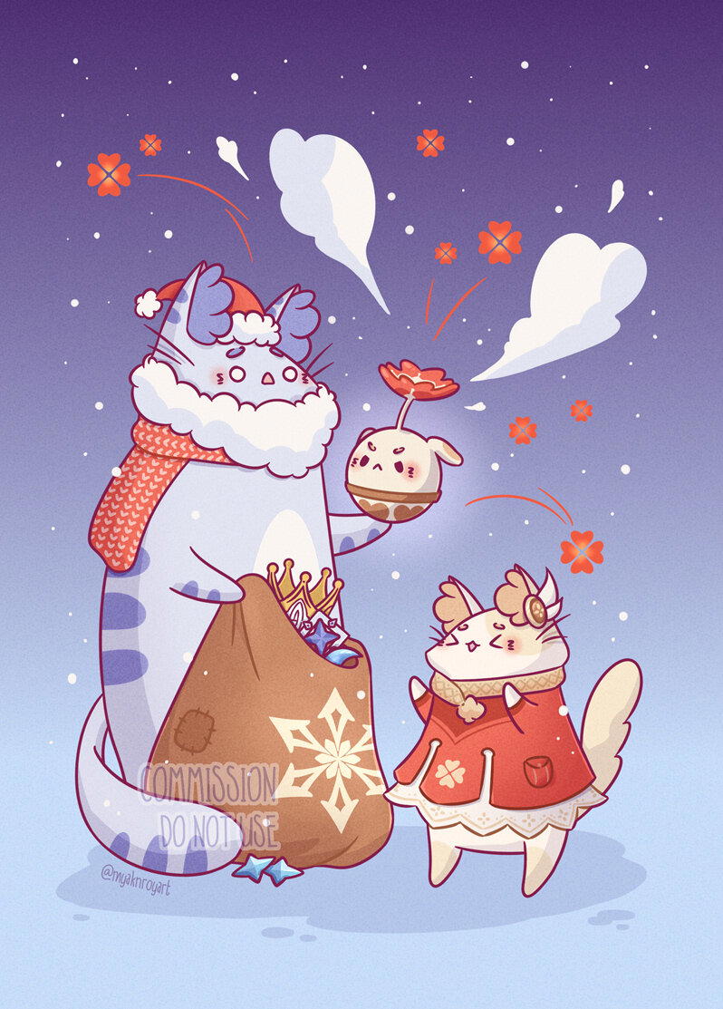 У Кли тоже есть подарочек для дедушки Мяуроза ♥