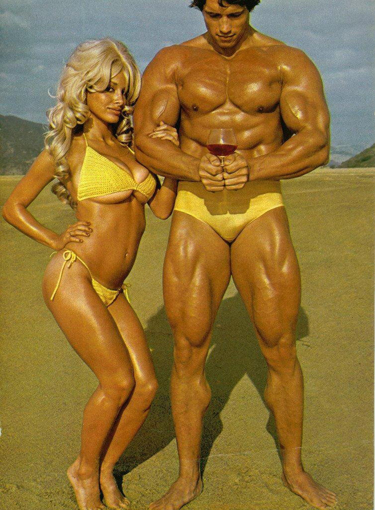 Арнольд Швaрценеггер и порнозвeзда Joyce Gibson, 1970-е.