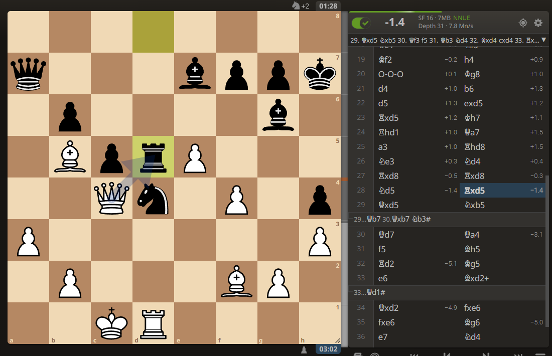 barracudaBC(1851) - sumat777(2257) Позиция после 28. ... Л:d5