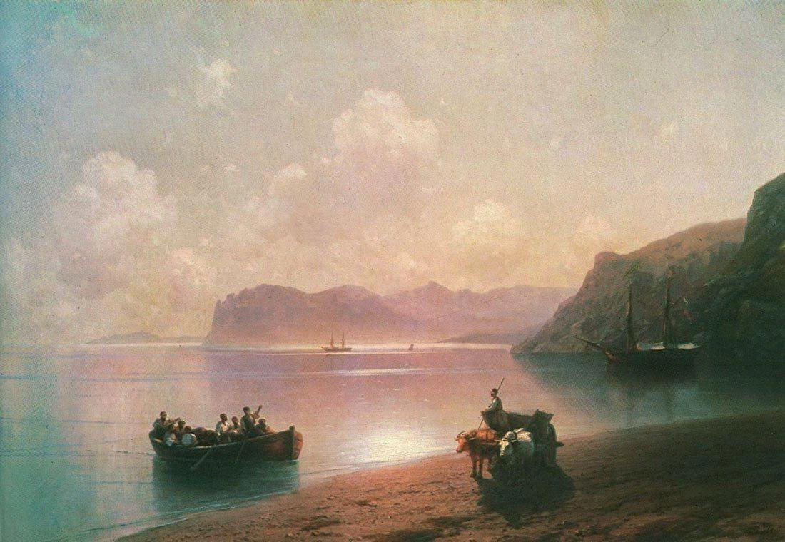 Ивaн Айвaзовский «Утрo на море», 1883 гoд.