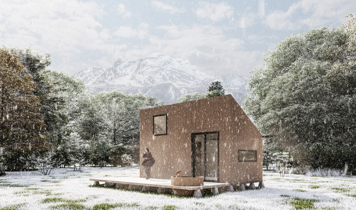 Концептуальный проект micro-prefab дома от чилийской архитекторов