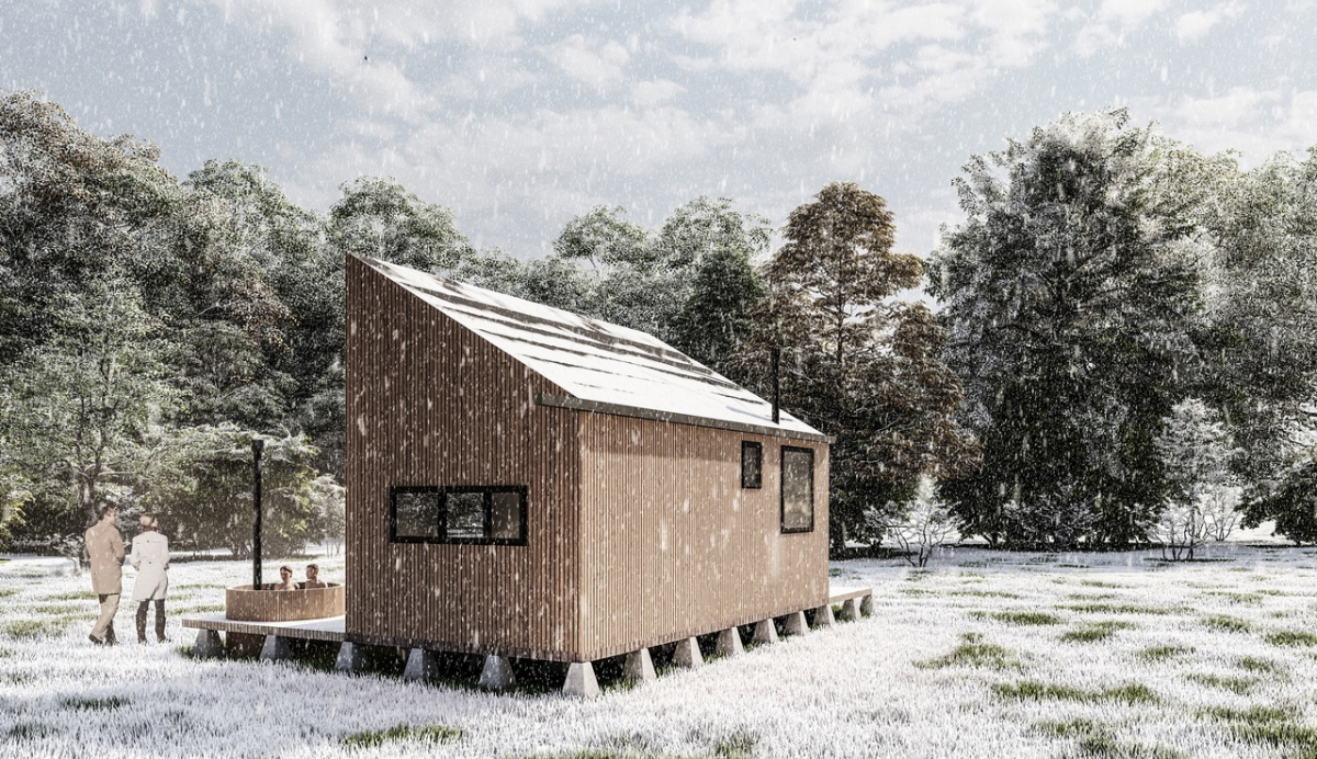 Концептуальный проект micro-prefab дома от чилийской архитекторов