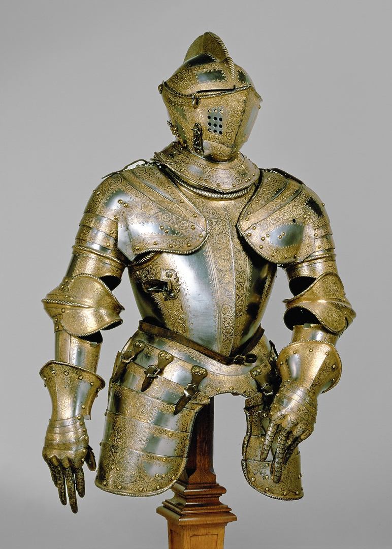 Красивый итальянский доспех из Милана. Изготовлен в 1540-х годах