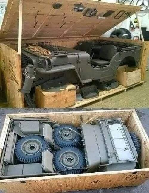 Вот так перевозили джипы Willys MB во время Второй мировой войны