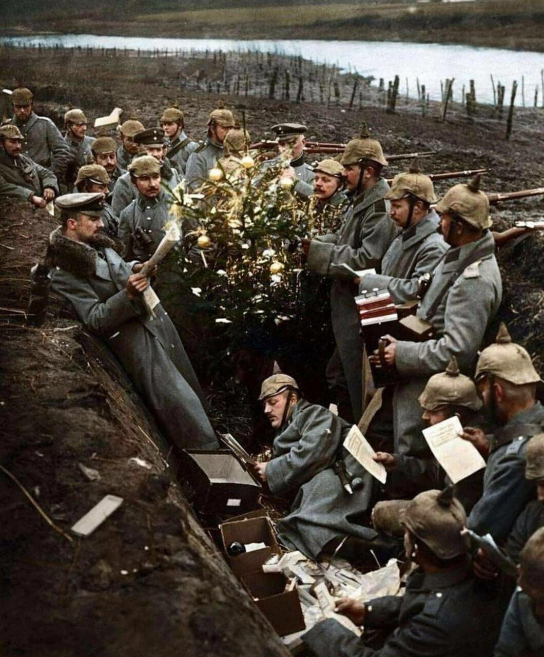 Рождество в немецких окопах. Первая мировая война, 1914 год