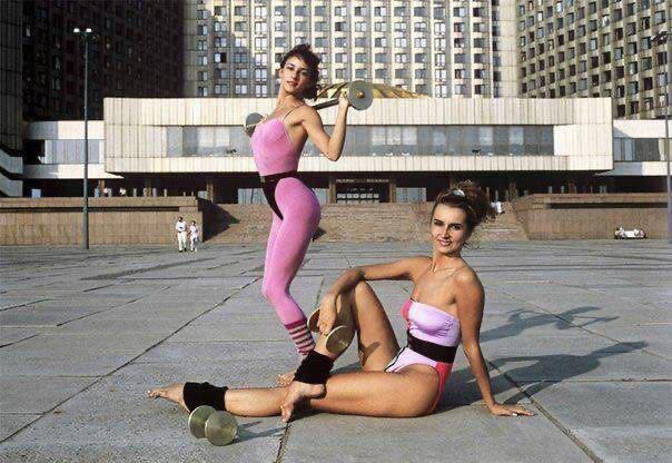Девушки из ленинградского шейпинг—клуба «Олимп», 1988 год