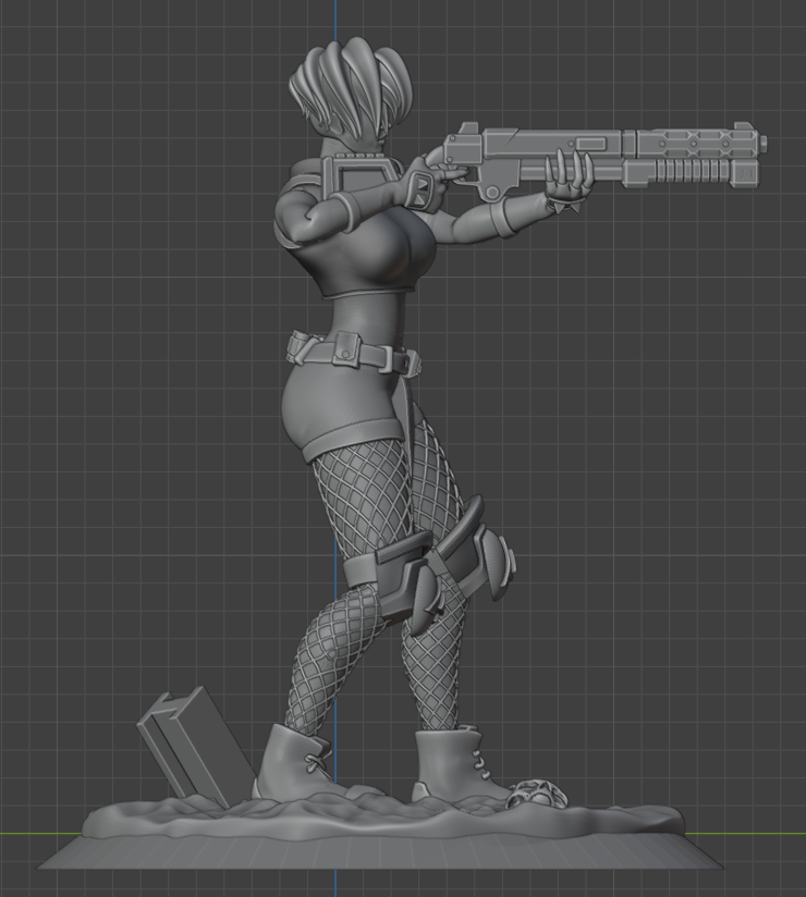 Амазонка с дробовиком для моего варгейма Hammer of Doom