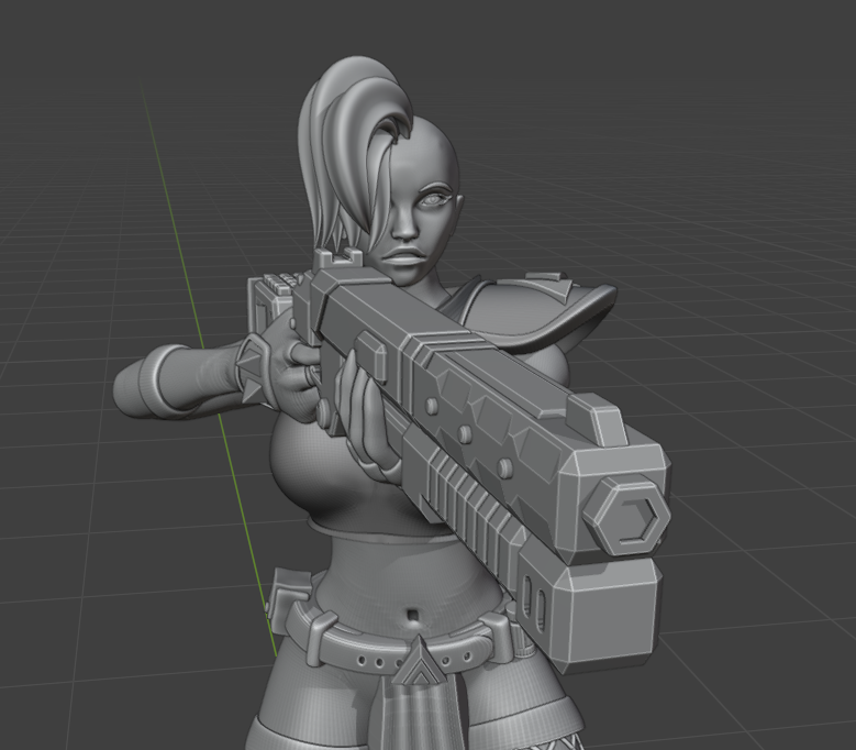 Амазонка с дробовиком для моего варгейма Hammer of Doom