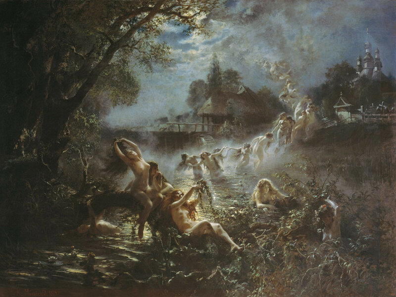 К. Е. Маковский "Русалки".