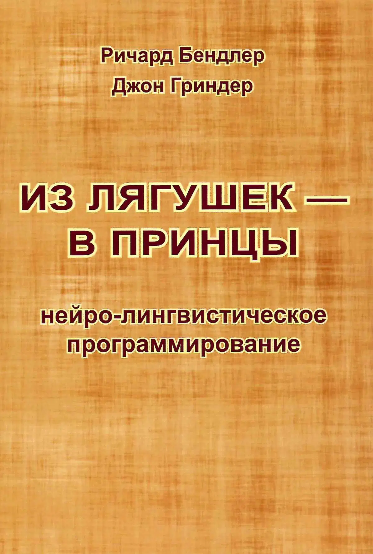 Обложка единственно правильной книги по НЛП. То есть речь идет о раз-программировании, освобождении от стереотипов.
