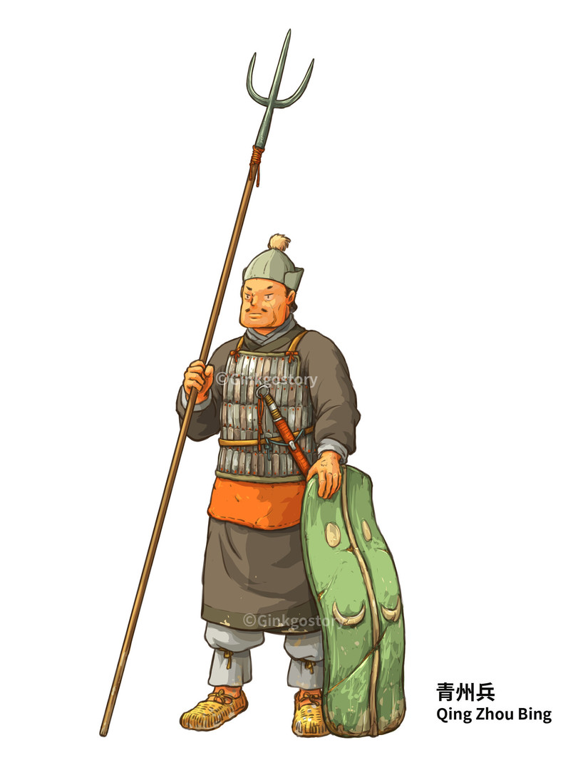 Еще немного воинов эпохи Троецарствия. Художник Ginkgo Story рисует в аниме-стиле, но с большим вниманием к деталям