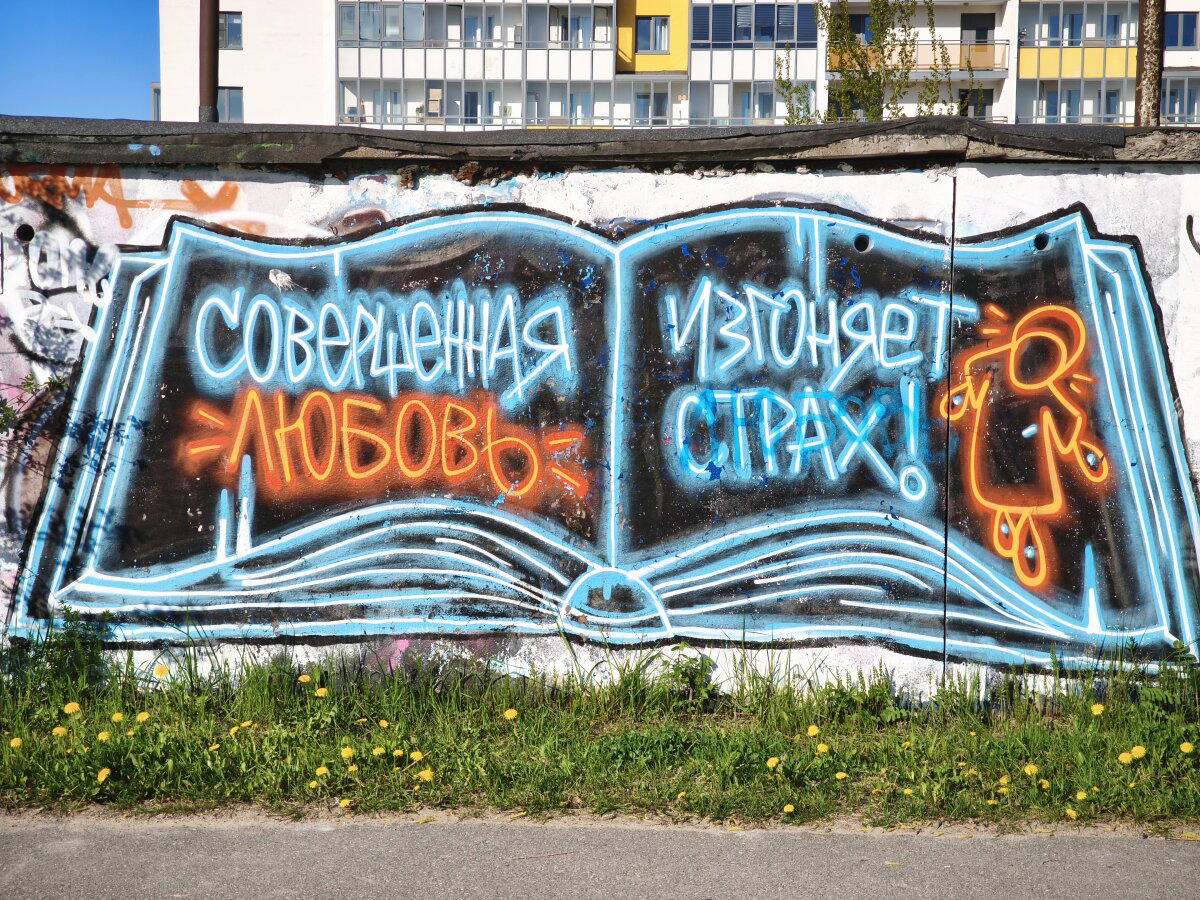 Примеры уличной живописи Санкт-Петербурга