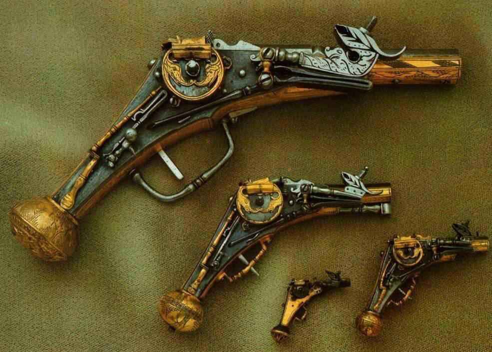 Пистолеты с колесными замками. Германия, XVI век.