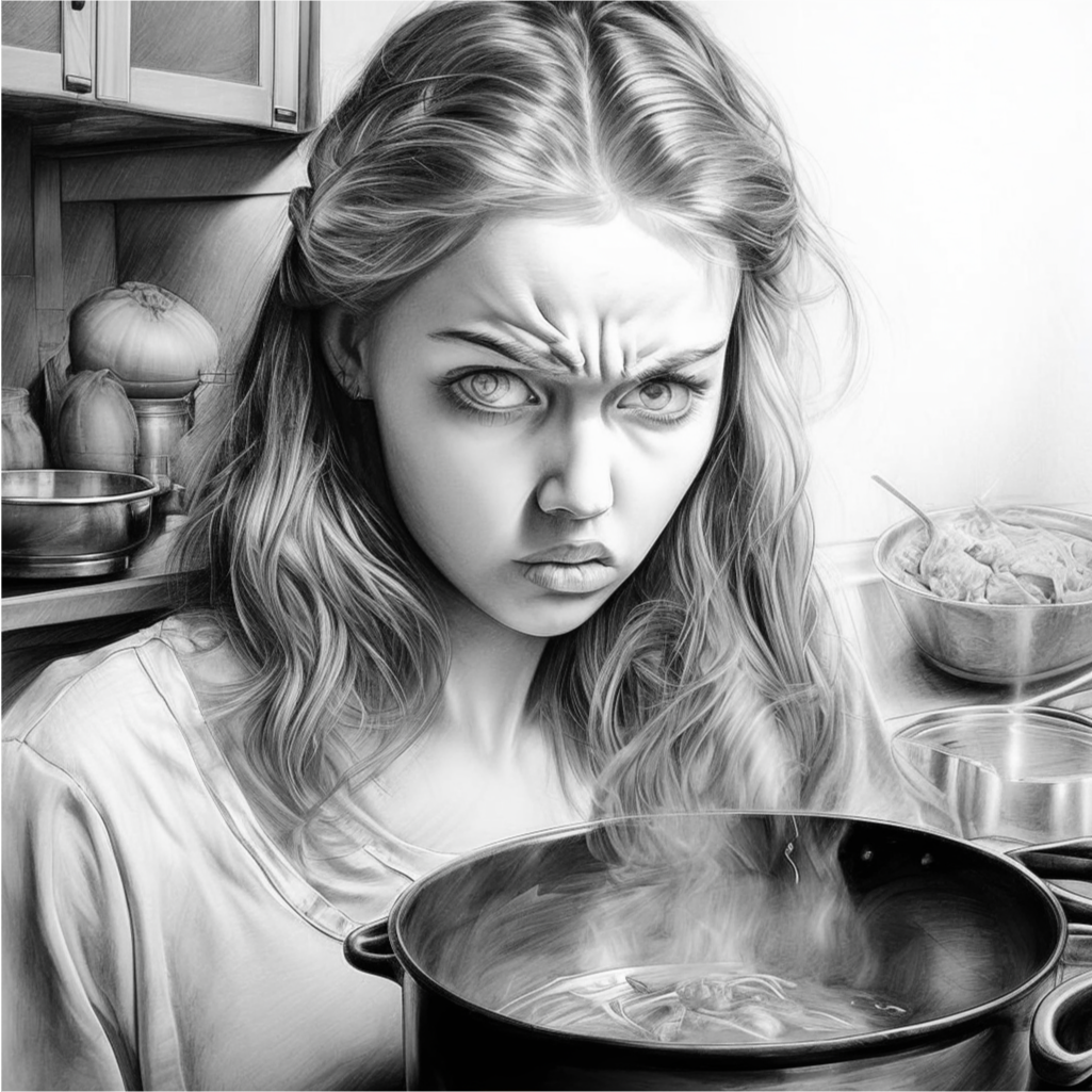 Как же ей надоело готовить-то для мужа. (с) И.И. Кандинский