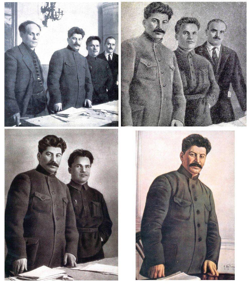 В оригинале: Антипов, Сталин, Киров, Шверник и Комаров после разгрома «ленинградской оппозиции», 1926 год.