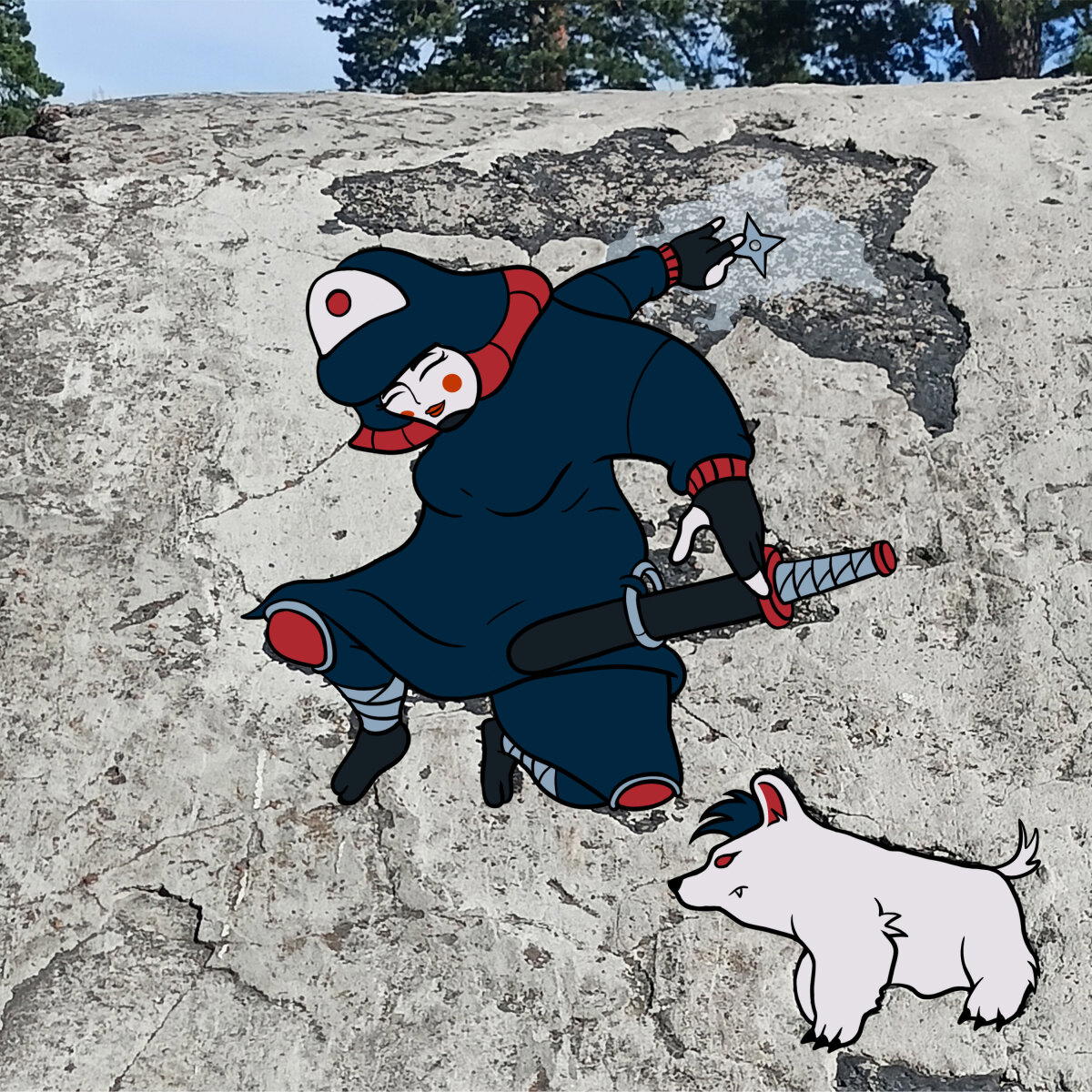 Нинзя с собакеном )
