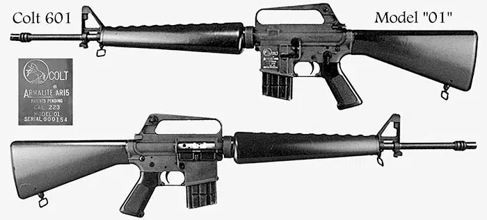 Colt 601 Model 01 - первый вариант М16