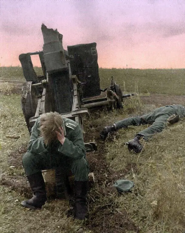 Германский солдат на Прохоровском поле, Курская битва, 1943 год.