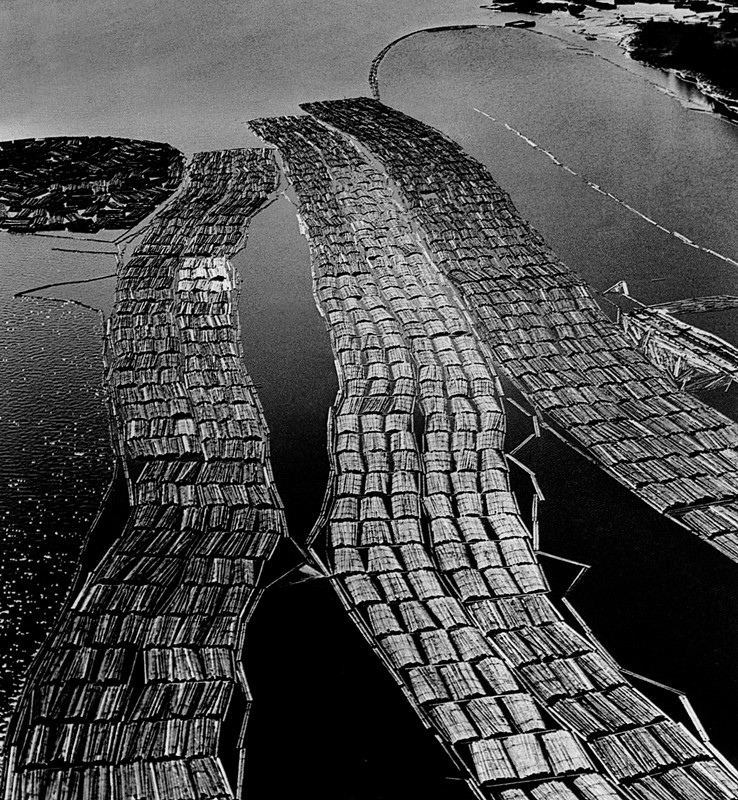 Сплав леса в Карелии, 1969 год.