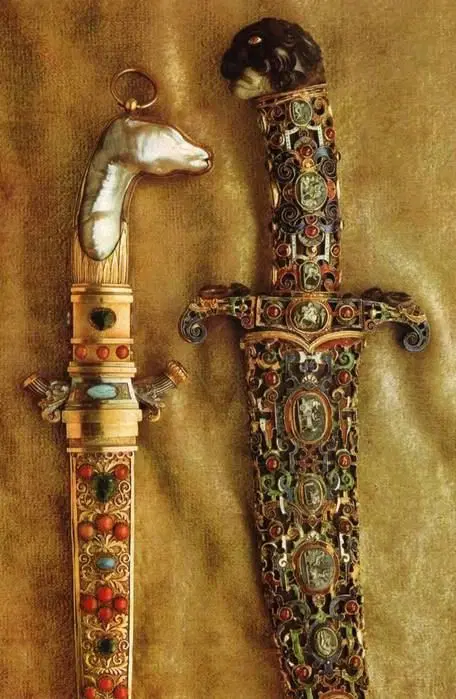 Кинжал с ножнами, Дрезденская оружейная палата, около 1560 года.