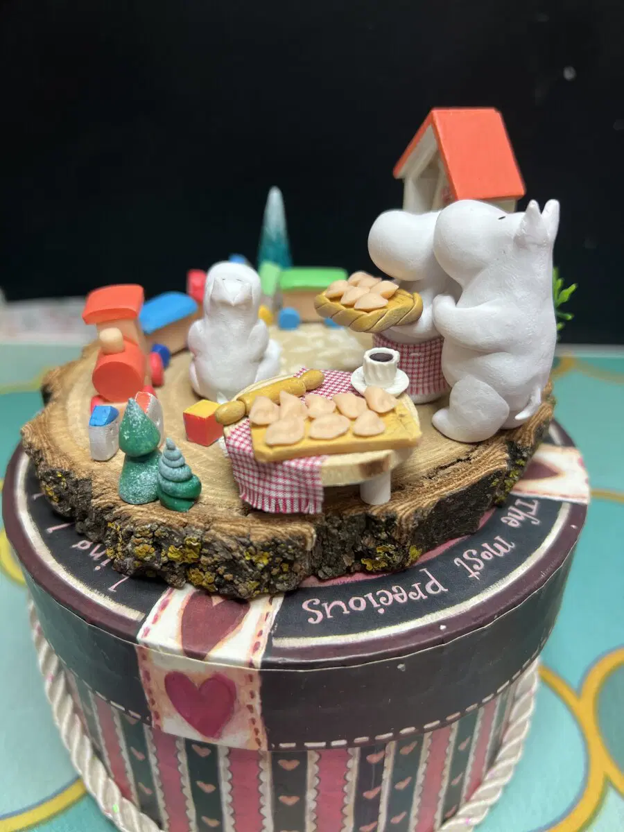 Новогодний шар с Муми-троллями (процесс)