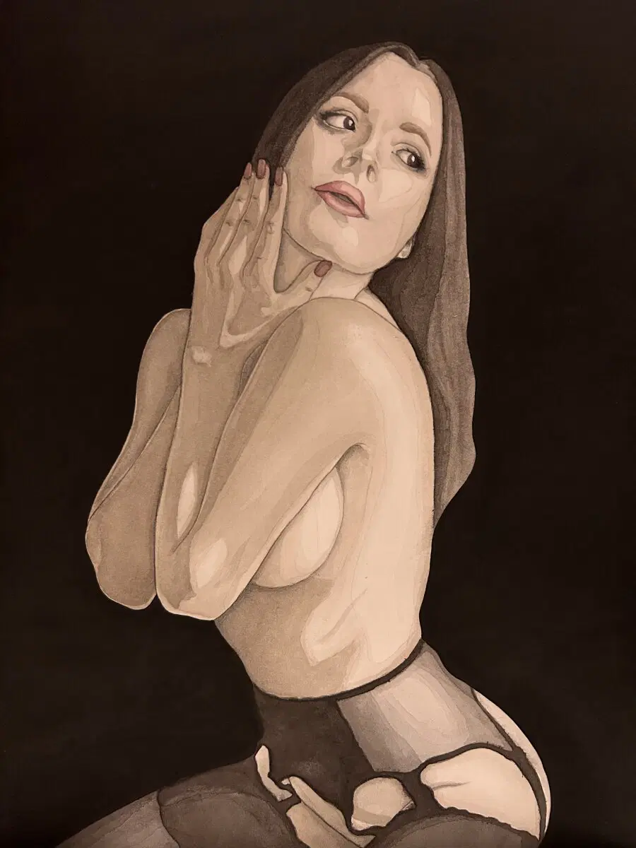 акварель тян